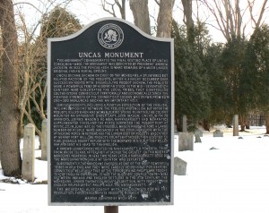 Uncas Monument marker