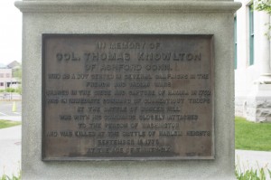 Colonel Thomas Knowlton Monument, Hartford