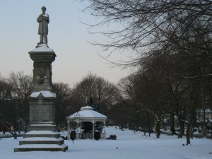 Soldiers' and Sailors' Monument, Milford, facing west