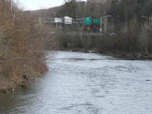 Looking north along Route 8. 