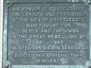 Soldiers’ Monument, Brattleboro, VT