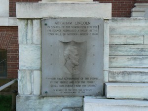 Lincoln Speech Plaque, Meriden